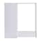 Flash Furniture Lotus Mini Fridge Bookshelf Storage Station Organizer with Cubbies in White NAN-17300-WH-GG - alternate 4